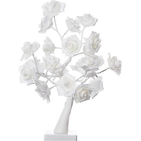 Lampe de chevet LED rose blanche (1/4)