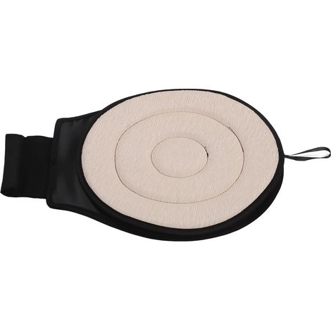 Coussin pivotant rotatif à double anneau, siège tournant portable rond pour voiture, maison et femme enceinte, couleur beige (1/5)