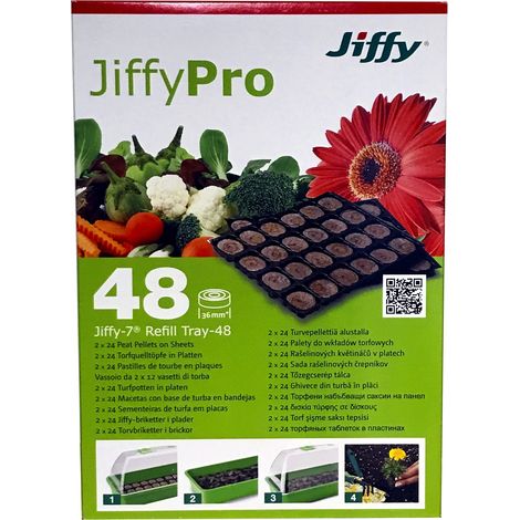 Jiffy Pro Torfquelltabs Nachfüllplatte für Zimmergewächshaus