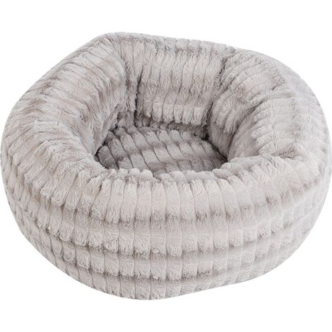 Nid d'hiver confortable et douillet en peluche pour chats et chiens de petite et moyenne taille, gris (1/5)