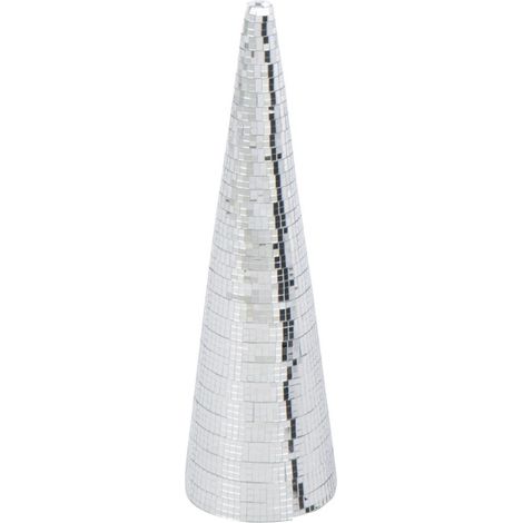 Cône Miroir Déco "Lyle" 40cm Argent