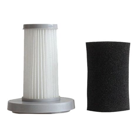 1 set. Color: Black and white. Material: Plastic. Handheld vacuum cleaner. HEPA filter with sponge. (1/5)