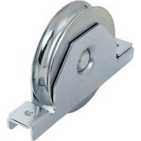 2PZ RUOTA CANCELLI GOLA TONDA CUSCINETTO SFERA ART.425 mm80x24 binario mm20