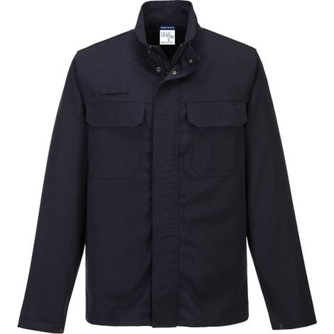 Chaqueta Resistente a la Llama Molten Metal para Trabajos en Metal / Azul marino / XL