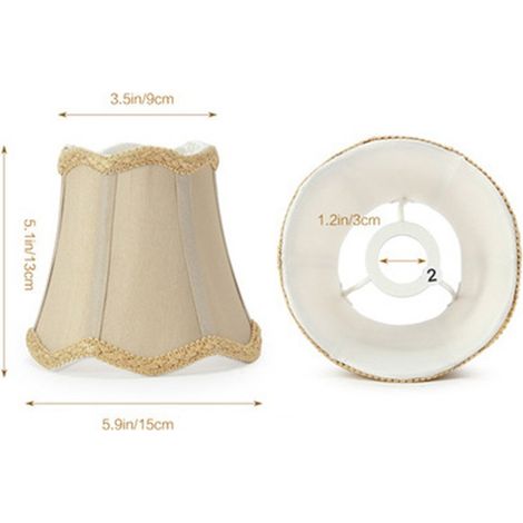 6 abat-jour en tissu beige pour suspensions, appliques murales et lampes de table  abat-jour à visser, 91315 cm.