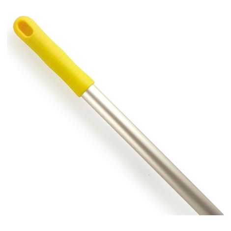 Manche à balais à franges en Aluminium Jaune 1.4m ( Prix pour 1 )