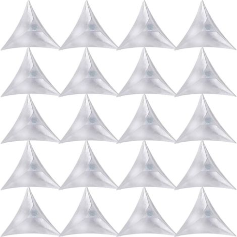 250 protège-coins pour meubles, PVC, transparent, triangulaire (1/5)