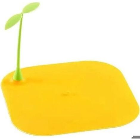 Protection de bonde en silicone jaune, filtre de bonde de baignoire, récupérateur de cheveux de douche, crépine d'évier (1/5)