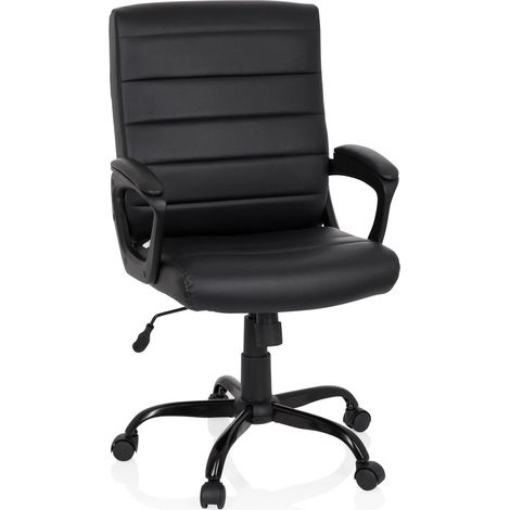 Bürostuhl / Chefsessel ERGOSMOOTH BIG Kunstleder schwarz hjh OFFICE (1/5)