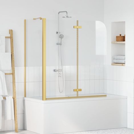 Bad-Duschschirm Gold 120 x 68 x 130 cm