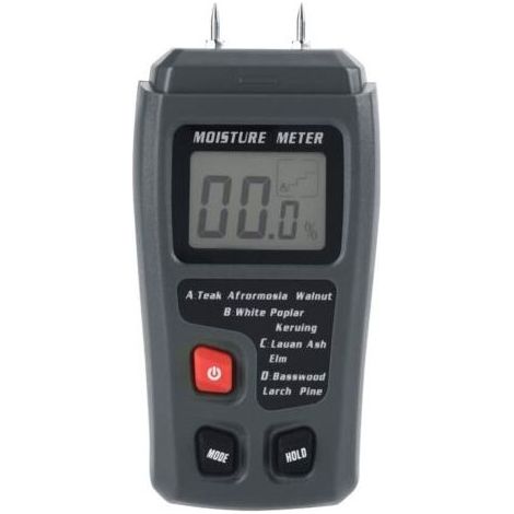 Digitales LCD-Holzfeuchtemessgerät, Feuchtigkeitsprüfer, Feuchtigkeitsleckdetektor für Holzbaustoffe, Holzwände, Papierfußböden (1/5)