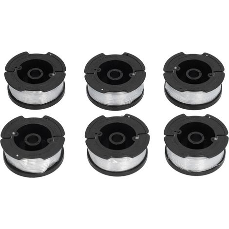 Paquete de 6 hilos de corte de 9 metros (30 pies) para desbrozadora eléctrica, eje de 1,65 cm (0,65"), compatible con varias marcas --Crezuo (1/5)