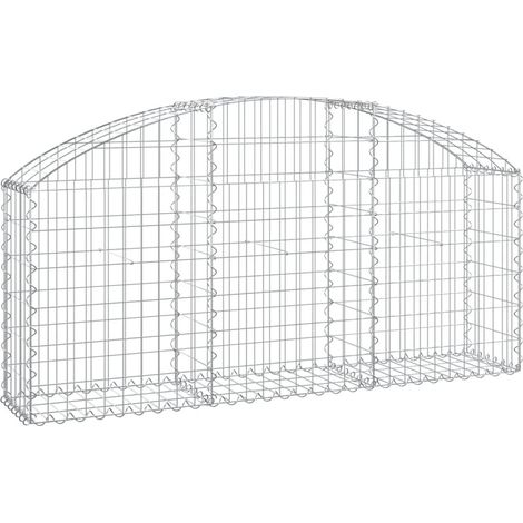 Maison Exclusive - Gabione mit Hochbogen 150x30x60/80 cm Verzinkt
