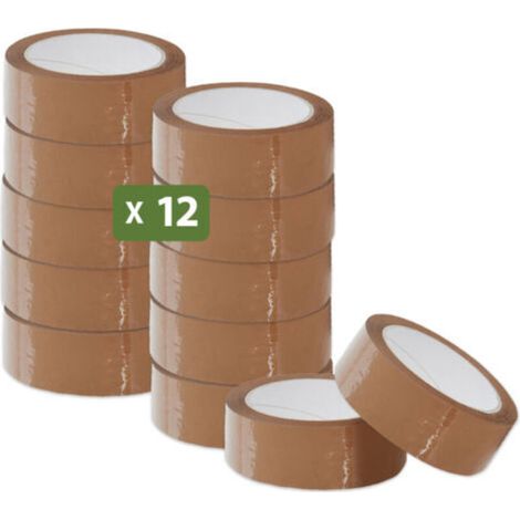 Pack and Move - Lot 12 rouleaux ruban adhésif marron pour emballage et déménagement - 66 m - Qualité Premium (1/4)