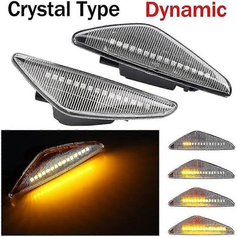 Clignotants dynamiques à LED pour BMW X3 F25, X5 E70, X6 E71, E72 (2007-2019), type cristal dynamique (1/5)