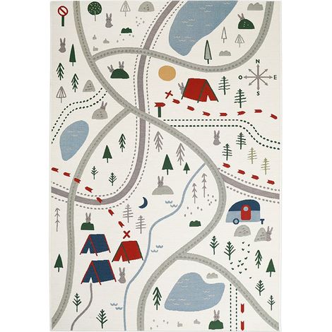 Tapis de Jeu Enfant Intérieur et Extérieur Tapis d'Éveil Plat OEKO-TEX - PANGIVO (1/5)