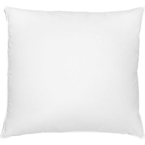Cuscino Guanciale in Cotone e Morbida Piuma d'Anatra 80 x 80 cm Bianco VIHREN (1/5)