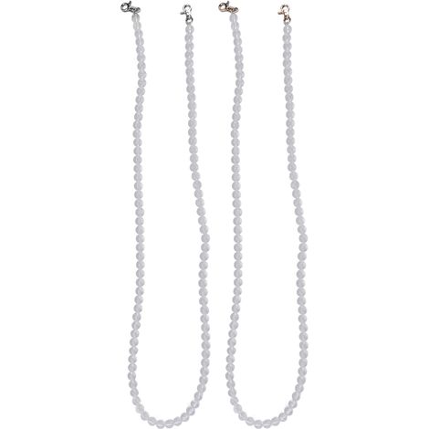 Collier de perles décoratives 12 mm en acrylique transparent haute dureté, à trous droits, pour rideaux et accessoires de mariage (1/5)