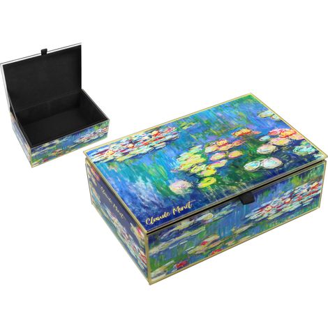 Carmani, Schmuckkästchen aus Glas – Claude Monet/Seerosen (1/5)