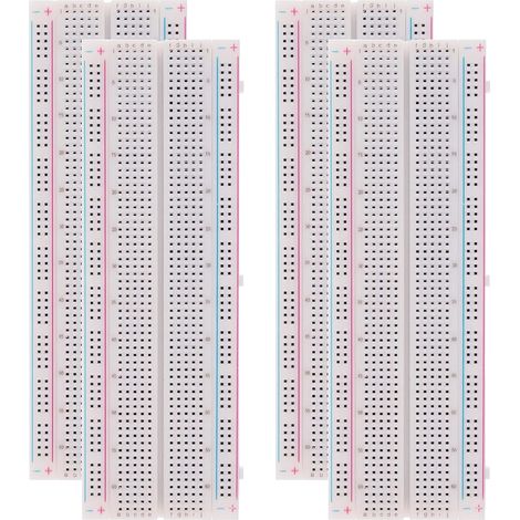 4 piezas de mini protoboard, Arduino Steckbrett, placa de prototipos sin soldadura para Arduino Jumper Kabel