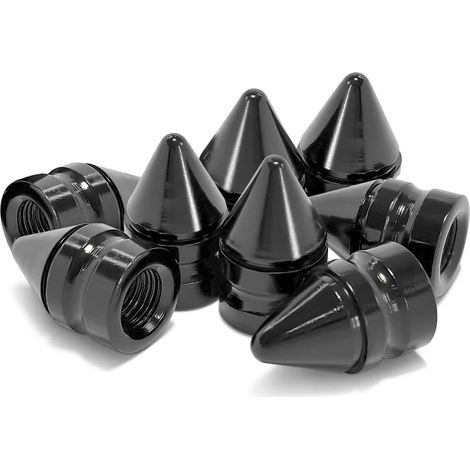 Valve Cap, Tyre Valve Caps, Car Wheel Dust Cap, Tyre Accessory, Dust Cover for Motorcycle Car Bike (Black)