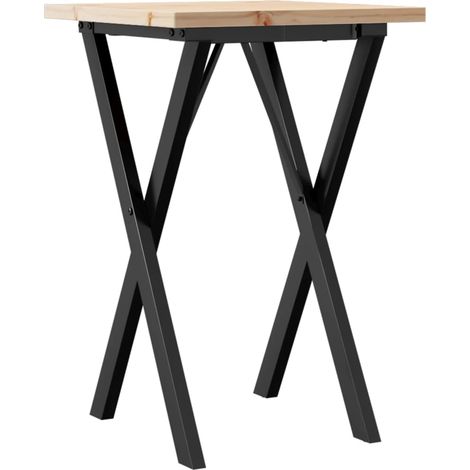 Maison Exclusive - Esstisch X-Gestell 50x50x75,5cm Massivholz Kie