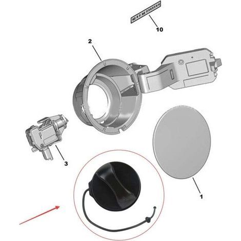 Couvercle de réservoir de carburant 1609818980 bouchon de gaz accessoires de voiture remplacement pour Peugeot 301 2008 3008 308 408 508,de (1/3)
