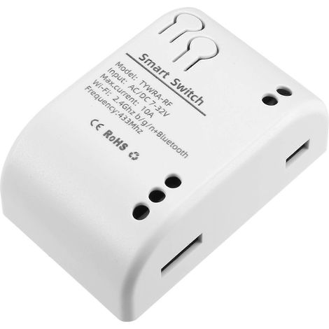 2 modules de commutation intelligents Tuya Smart Wifi AC/DC 7-32V avec télécommande radio RF 433 MHz, relais à impulsion 1/2 canaux pour maison connectée Alexa (1/5)