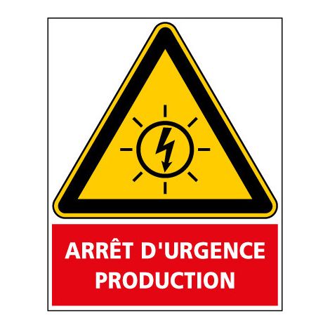 ETIQUETTE PHOTOVOLTAIQUE ARRET D'URGENCE (C1298). A l'unité .  - A l'unité