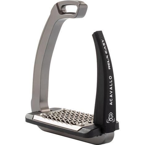 ACAVALLO Staffe Rel-X EASY TITANIUM apertura in silicone (1/3)