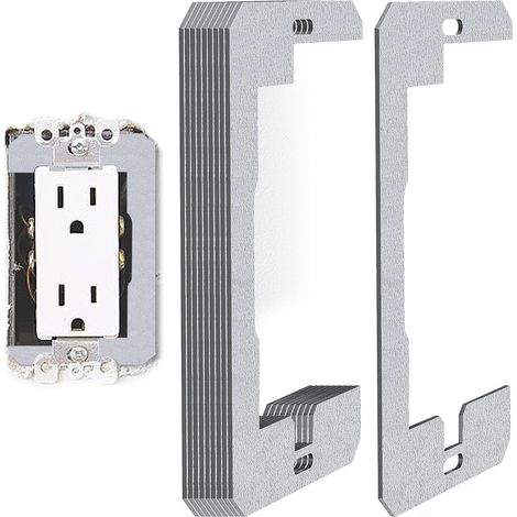 Abstandshalter für Wandplatten, Metall, bündig montierbar, Abstandshalter, Unterlegscheiben, Nivellierer zur Befestigung von Wänden, Steckdosen, elektrischen Boxen, 50 Stück (1/5)