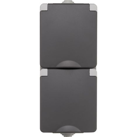 ION Industries Prise murale Gris Hxl6.5xLcm
