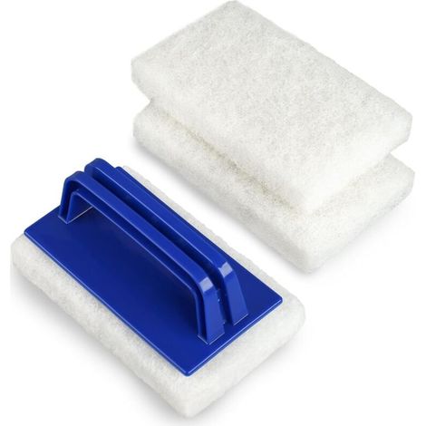 Set di 3 spazzole in spugna per la pulizia di piscine e spa. (1/4)
