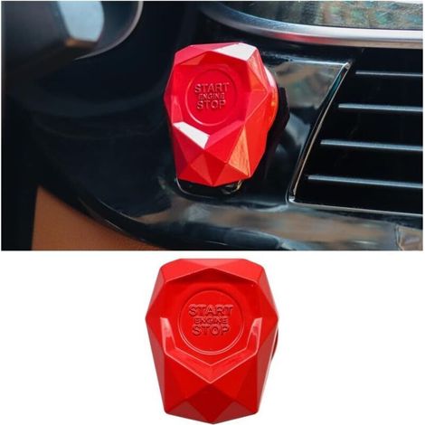 Car push button cover, engine start button protective trim, universal ignition button metal cover decoration for car interior (1/4)