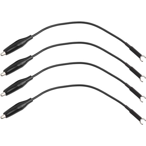 Accessoires oscilloscope : fils de masse avec clips - 4 pièces - Compatible avec les probes standard - Conforme RoHS - Pour remplacer les fils de masse endommagés (1/5)