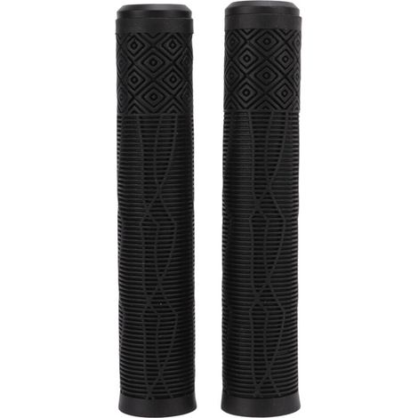 Poignée VTT antidérapante 22,2 mm en TPE souple, avec embouts de guidon et système de verrouillage - Noir (1/5)
