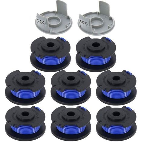 Bobines de rechange de fil de coupe de 0,065 pouce pour tondeuses à gazon Ryobi 18V/24V/40V (10 bobines), compatibles avec le modèle Ryobi One AC14RL3A. (1/4)