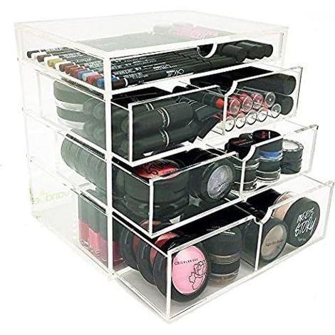 VMO-016 Acrylic storage box with 4 removable drawers (1/3)