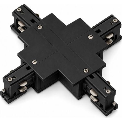 Connecteur X Rail Encastrable Triphasé Noir - SILAMP (1/2)