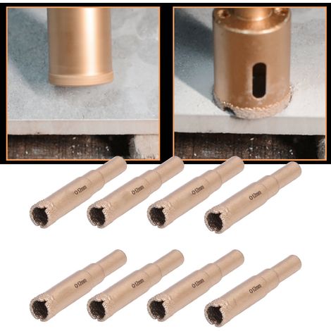 Scie cloche brasée en 10 pièces pour granit, marbre, carrelage et céramique (12 mm) (1/5)