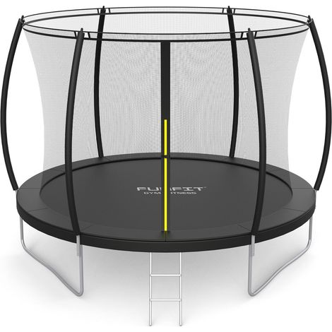 Trampolín con red - 312 cm - 10 FT - negro - hasta 120 kg