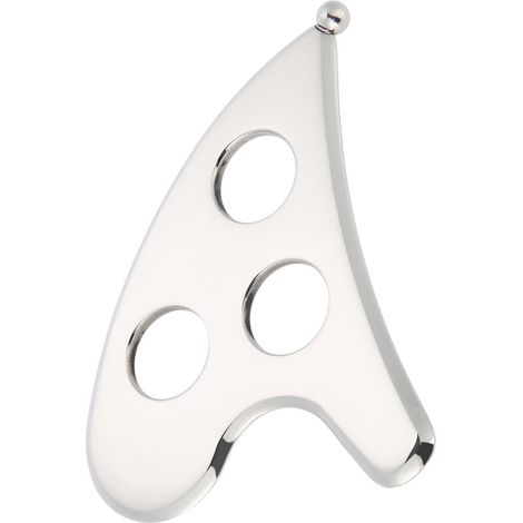 Plaque de gua sha en acier inoxydable pour le visage et le corps - Réduction des tensions et bien-être musculaire (1/5)