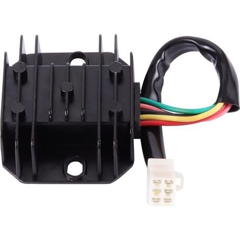 Rectificador regulador de voltaje de 5 cables y 12 V CA, repuesto para CG 125cc 200cc 250cc GY6 125cc 150cc 200cc 250cc Taotao Lifan Scooter ATV 4 ruedas Quad Dirt Pit Bike Go Kart Ciclomotor (1/4)