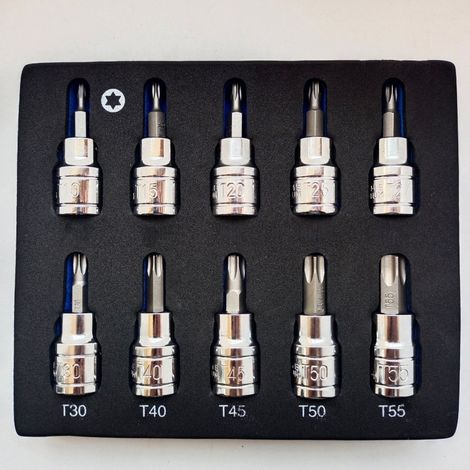 Kit d'outillage direct usine, 12 pièces, manchon de presse moleté, spécification 1/2, kit de réparation automobile pneumatique, quincaillerie (kit de 10 pièces type T, manchon de presse pour emballage (1/5)