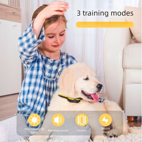 Collare per addestramento cani ricaricabile con vibrazione, suono e stimolazione elettrica, impermeabile IPX67, adatto a tutti i cani - ALTRO (1/3)