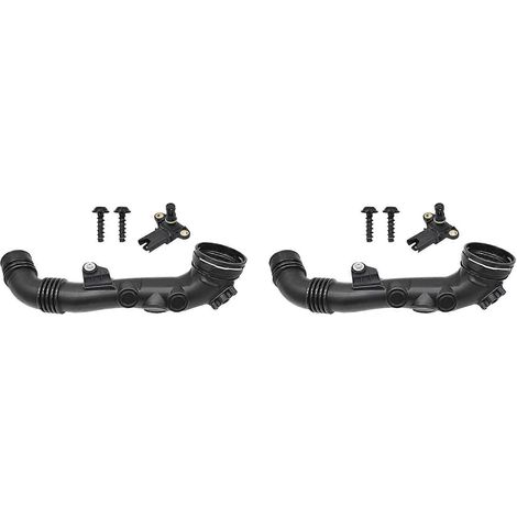 2X 13717615026, 13717599294, Conduit d'admission d'intercooler avec capteur pour BMW 335i E92 E93 E80 E90 (papillon des gaz automatique) (1/5)