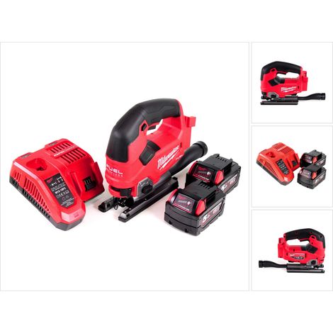 Milwaukee M18 FJS-502C Sierra de calar 18V sin escobillas + 2x batería 5,0Ah + cargador (1/5)