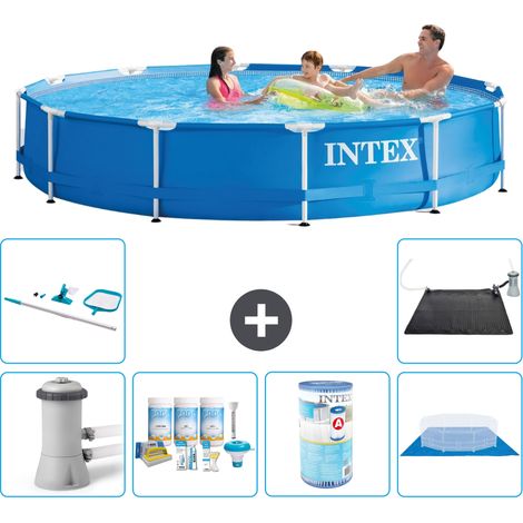 Intex Piscine Tubulaire Ronde - 366x76 cm - 7-pièces S41762 (1/5)