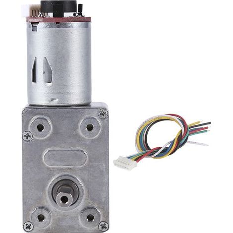 Moteur à engrenage à couple élevé avec encodeur et auto-blocage puissant (20 tr/min) (1/5)