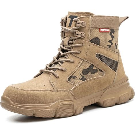 Safety shoes with steel toe cap, men's puncture-resistant protective shoes, tactical boots size 39
